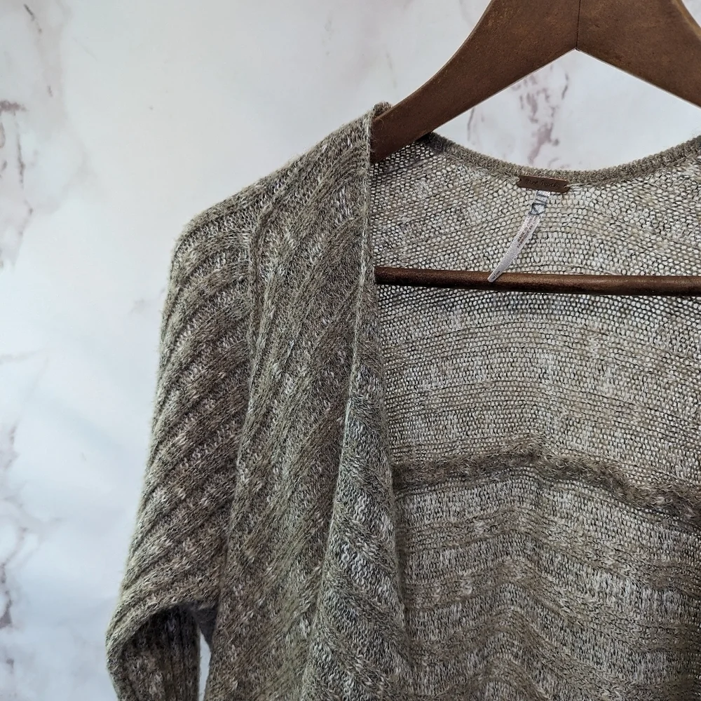 Free People Sweater Women Small Cardigan Waterfall Longline Tunic Duster Wool - Picture 2 of 12